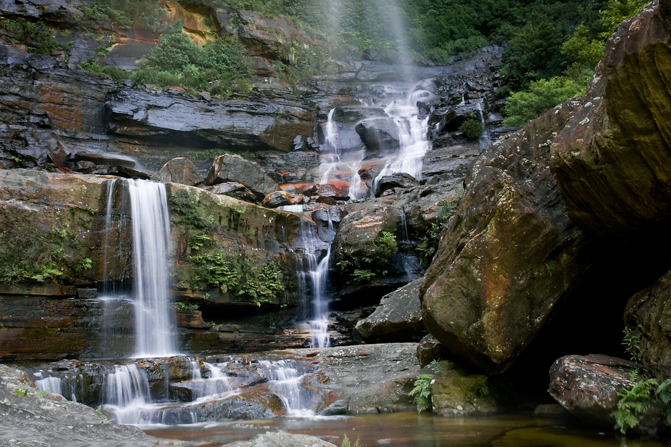 Les chutes de Wentworth sur les montagnes bleues — Wentworth Falls