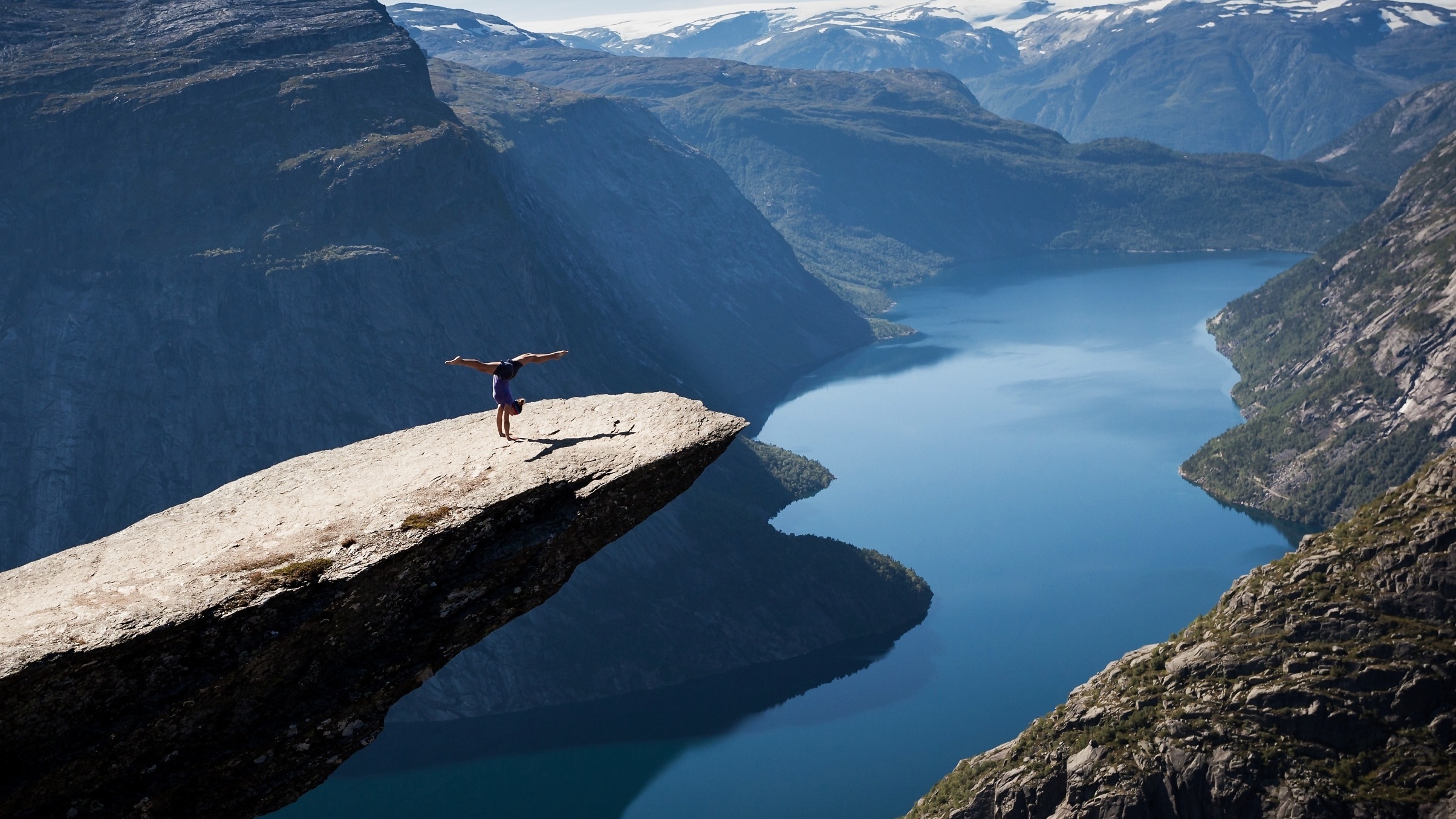 Trolltunga Cliff in Skjeggedal, Norway. — Trolltunga