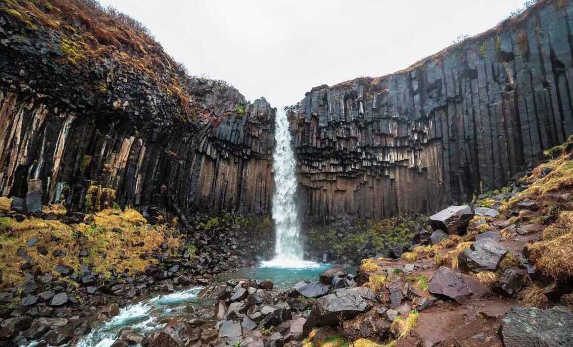 Parc de Skaftafell | La superbe chute d'eau de Svartifoss — 8