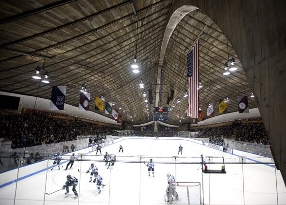 Ingalls Rink hockey stadium on Yale’s campus — New Haven