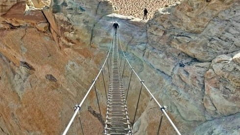 The Cave Peak aerial stairway at Amangiri, Utah — Canyon Point