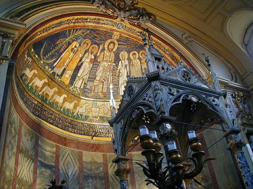 Mozaiky baziliky santa Cecilia v Trastevere-tajný svet - Roma | Secret World Trip Planner