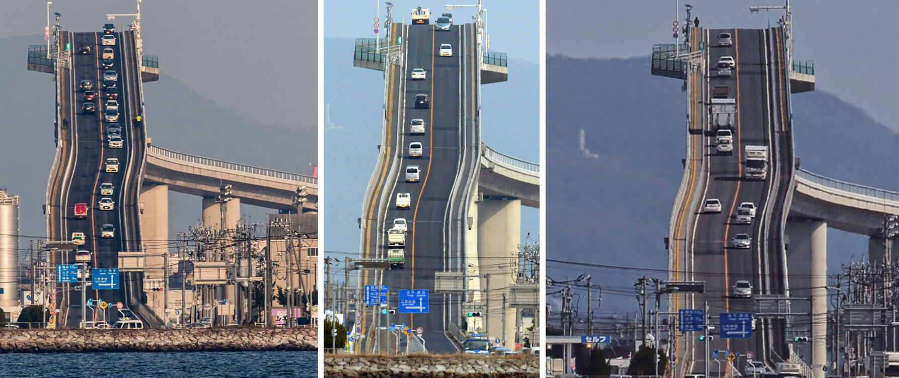 Le pont Eshima Ohashi est le plus grand pont rigide à ossature en béton du monde. — Matsue