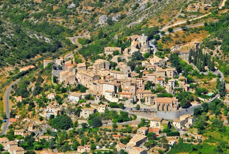 Surrounded by fields of lavender, Simiane La Rotonde — Simiane-la-Rotonde