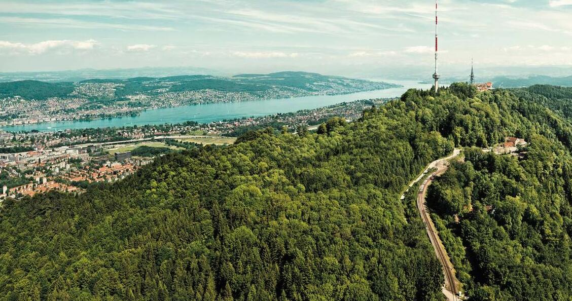 Uetliberg : un plateau qui domine la ville de Zurich — Zurigo