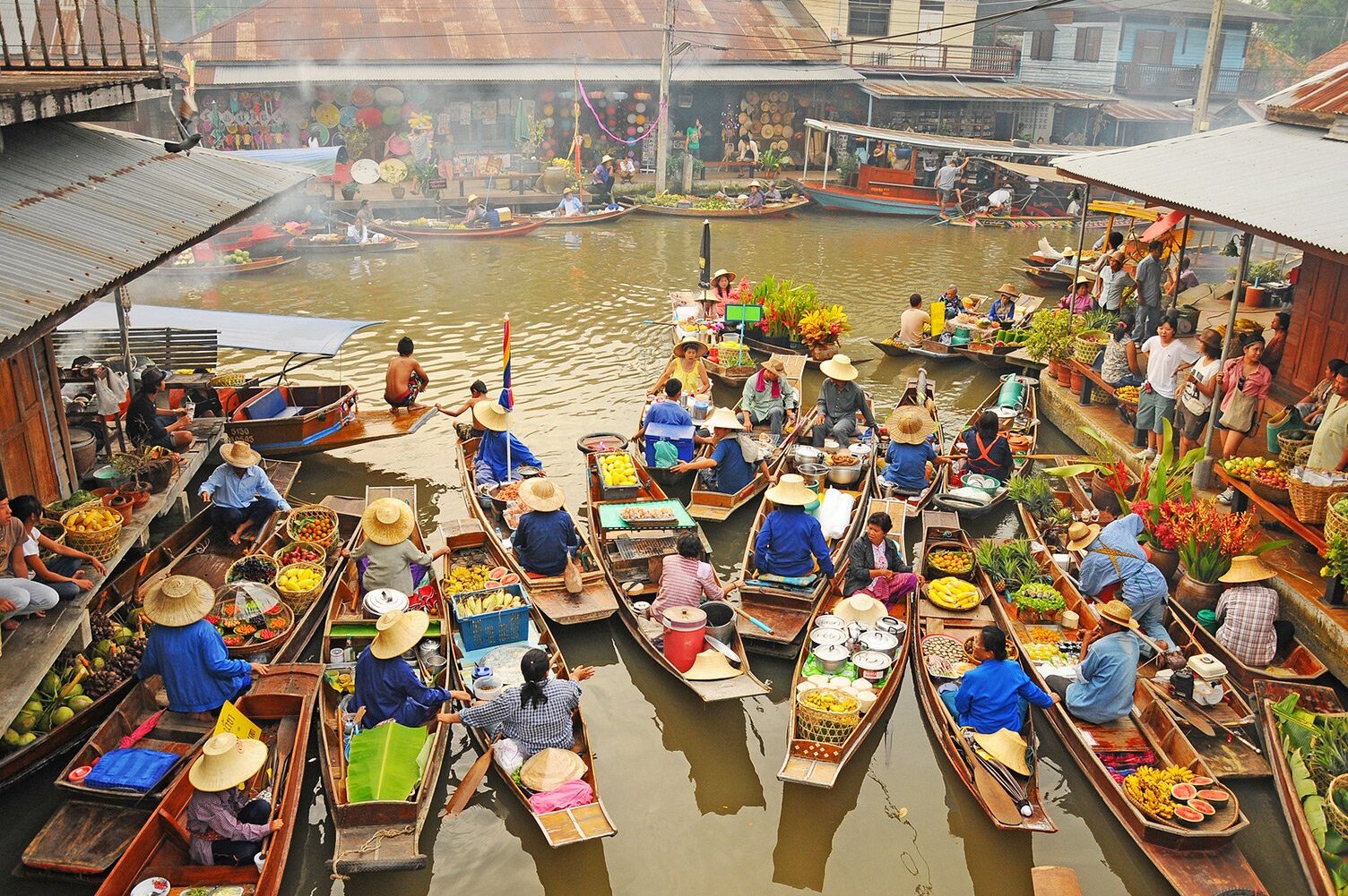 Le pionnier de tous les marchés flottants Damnoen Saduak — Damnoen Saduak