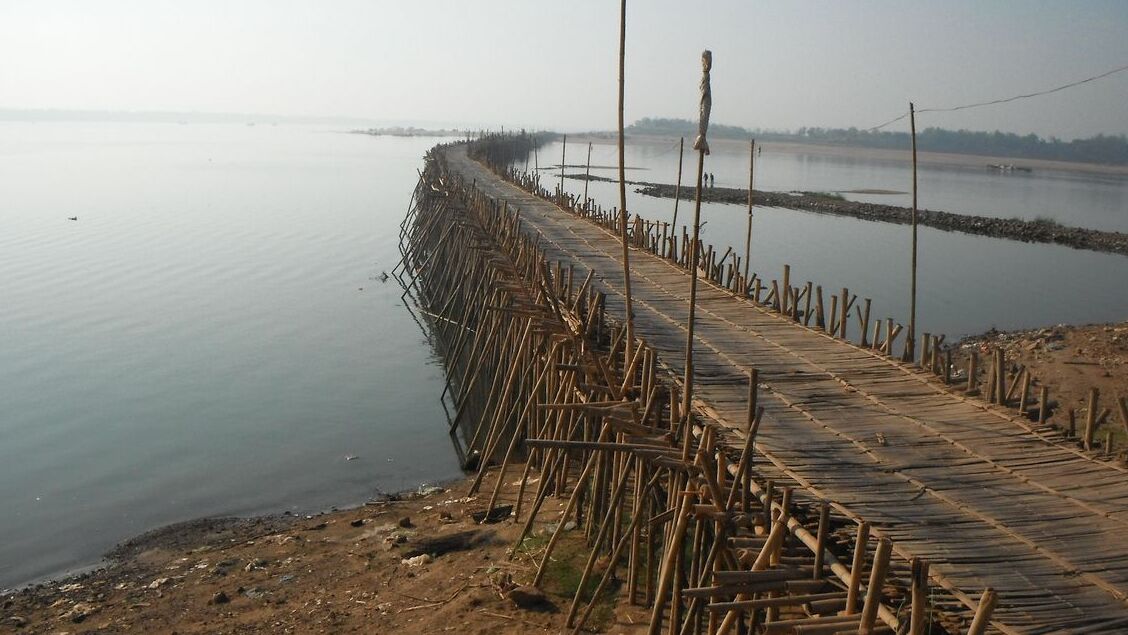 Le pont de Koh Pen, un pont en bambou — Krong Kampong Cham