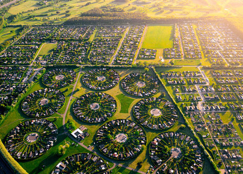 Les jardins ronds inhabituels de Bröndby Haveby — Brøndby
