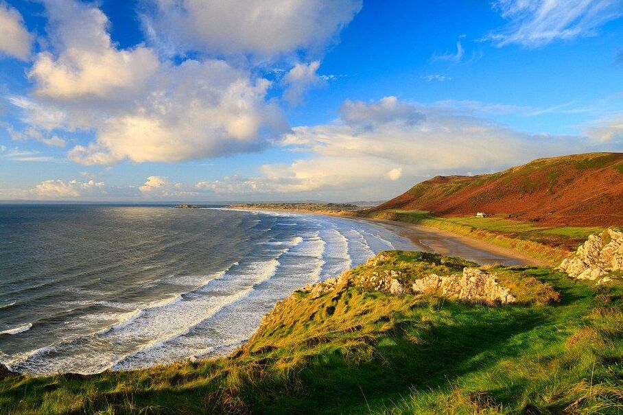 Péninsule de Gower | Le sable blanc de la baie de Rhossili — Rhossili