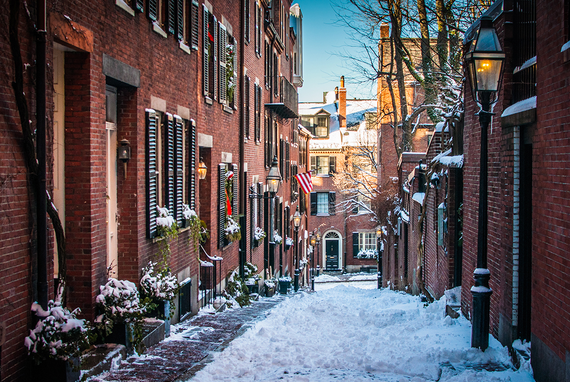 Beacon Hill, l'un des plus anciens et des plus pittoresques quartiers des États-Unis — Boston