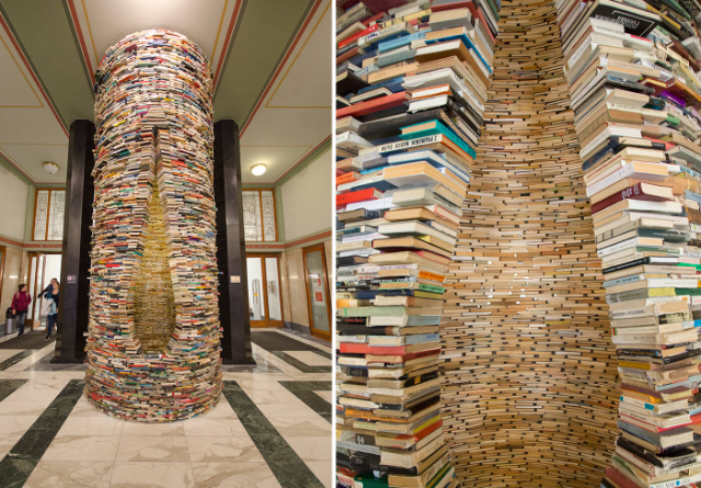 Idiom, the book sculpture - Mariánské nám. 1/98 | Secret World Trip Planner