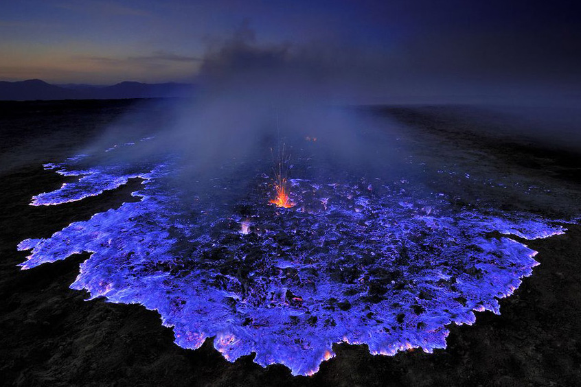 Le volcan indonésien Kawah Ijen — Kabupaten Bondowoso
