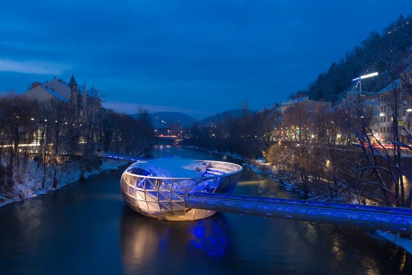 The Murinsel in Graz, Austria — Graz