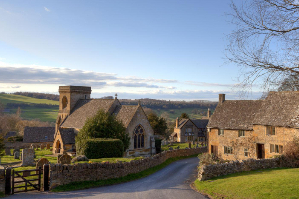 The limestone hills of Cotswoolds — Bibury