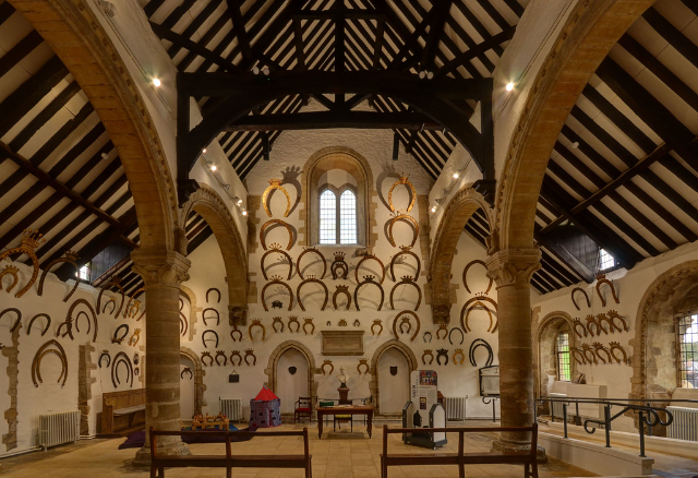 Oakham Castle horseshoes - Castle Grounds Market Place | Secret World Trip Planner