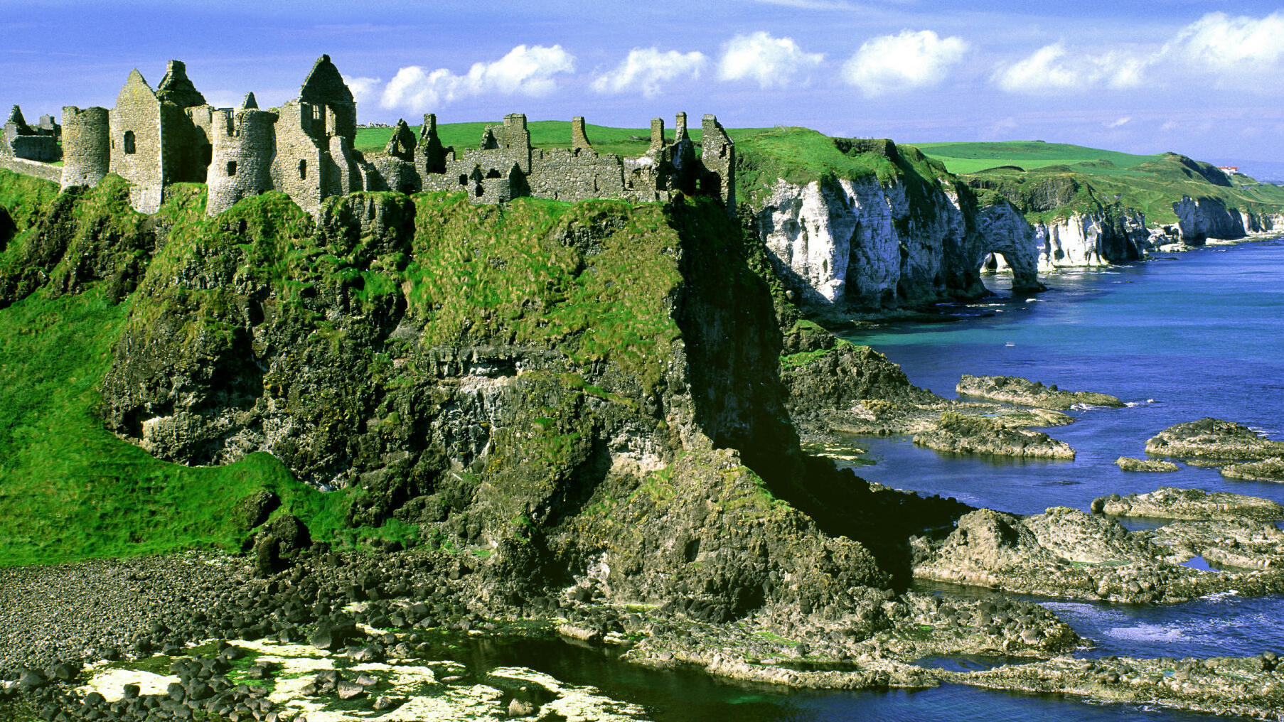 Dunluce Castle is an abandoned medieval castle — 87 Dunluce Rd
