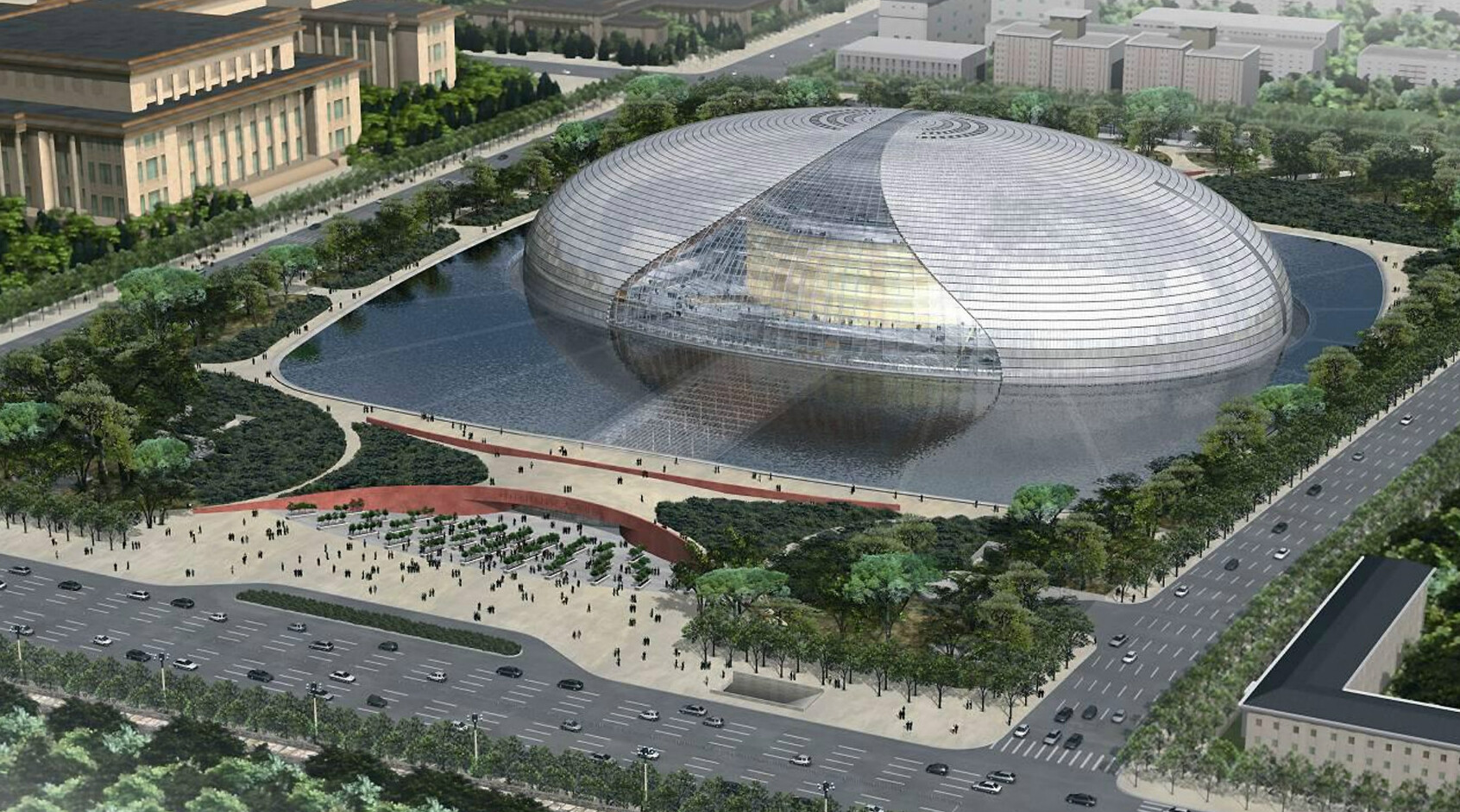 Le Grand Théâtre National, par Paul Andreu — Pechino