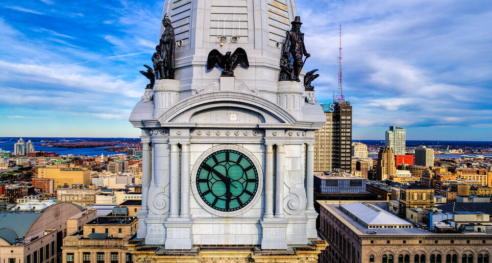 Horloge de l'hôtel de ville de Philadelphie — Philadelphia