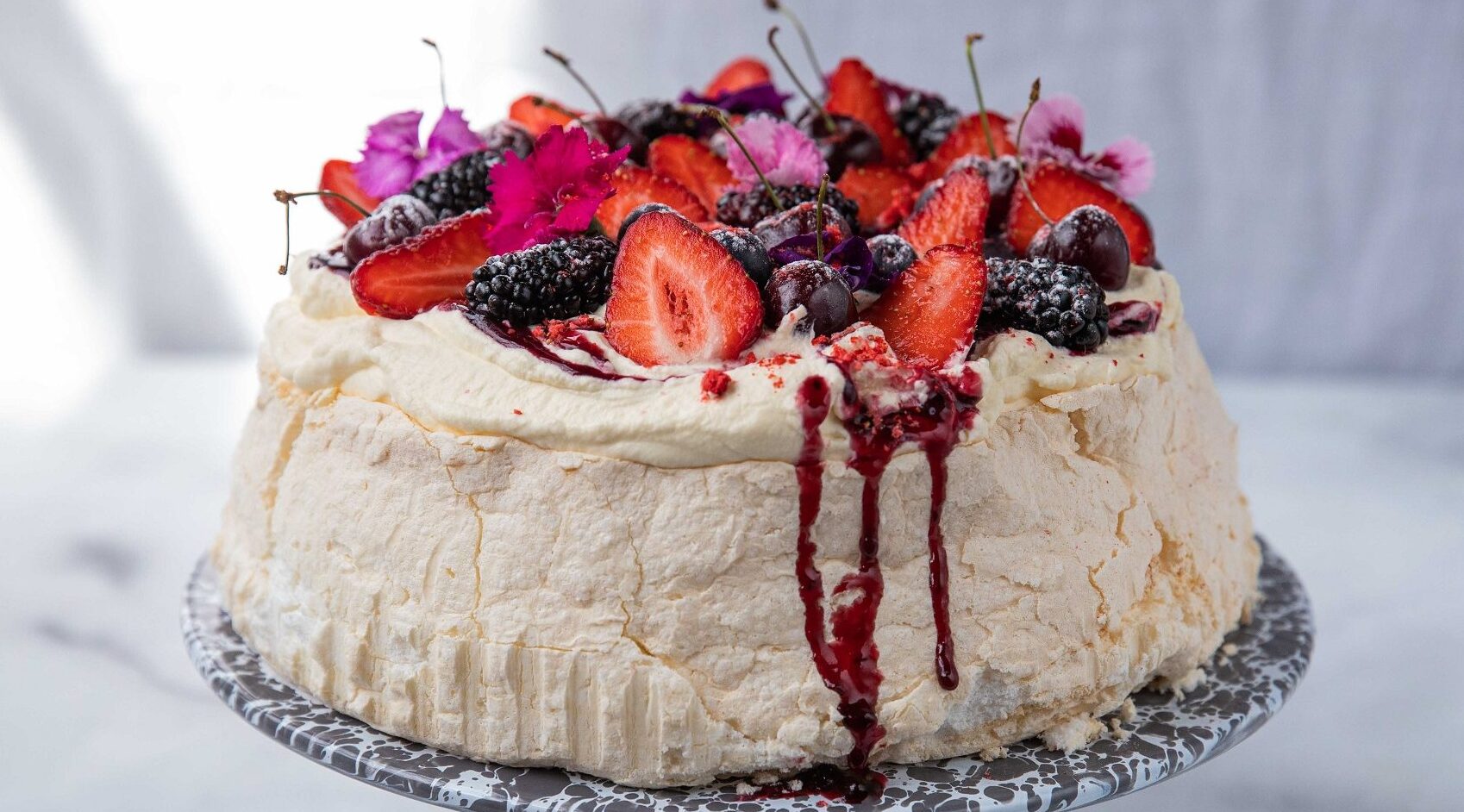 Pavlova est le gâteau traditionnel de Nouvelle-Zélande