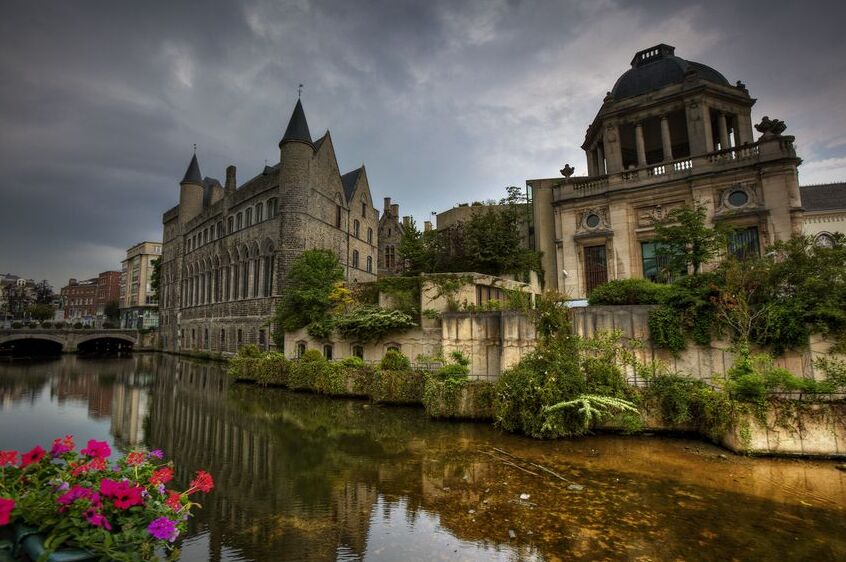 Geeraard la pierre du diable à Gand, Belgique — Gent