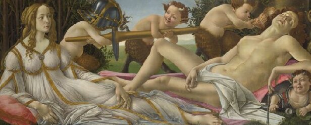A pintura de Venus e Marte polo artista Botticelli - Londra | Secret World Trip Planner