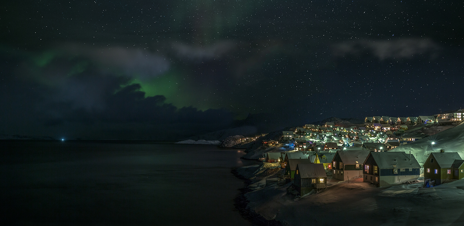 Northern lights above Nuuk in Greenland — Nuuk