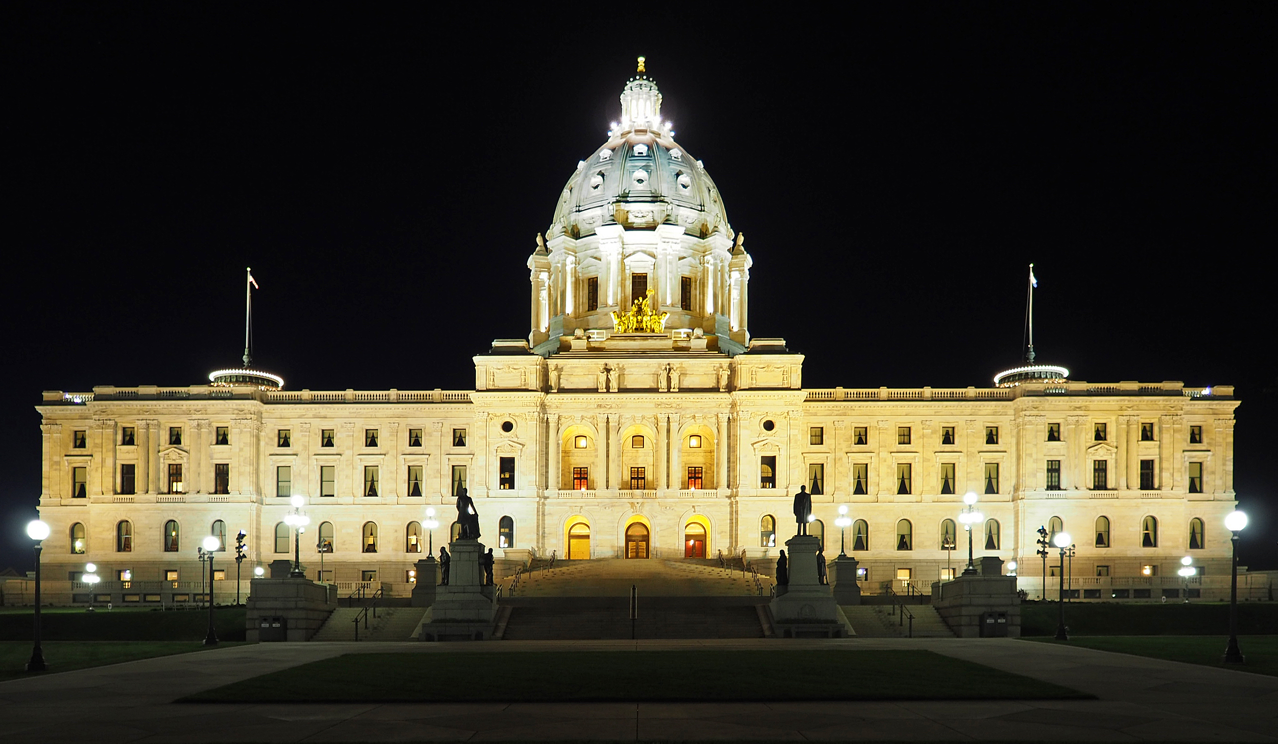 Le Minnesota : Le bâtiment du Capitole de l'État, de style Renaissance italienne (1904) — Saint Paul