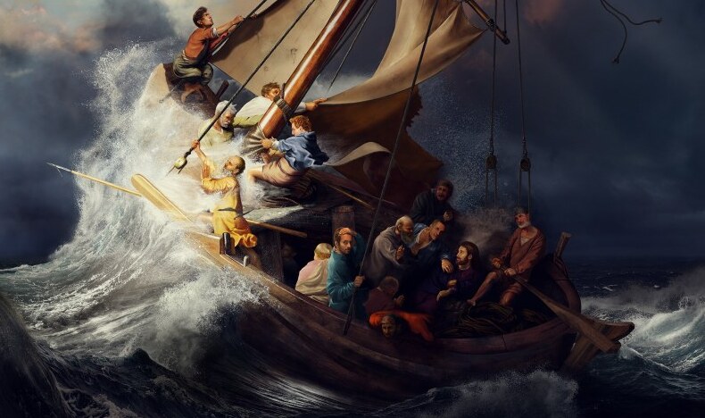 Rembrandt:Christ in the Storm on the Sea of Galilee — Boston