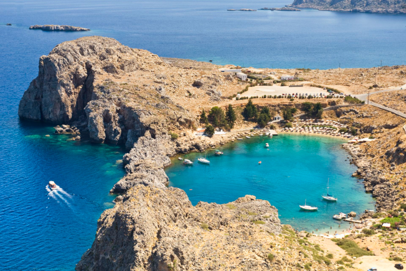Baie de St. Paul - Lindos, Rhodes, Grèce — Lindos