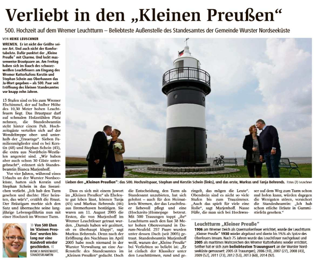 Il faro Kleiner Preuß - Wurster Nordseeküste | Secret World Trip Planner